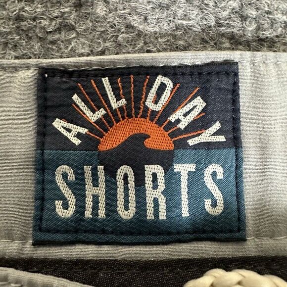 Faherty All Day Shorts Mens 38 (40) Grey Chino Drawstring Casual 9" Golf Adult - Picture 3 of 11